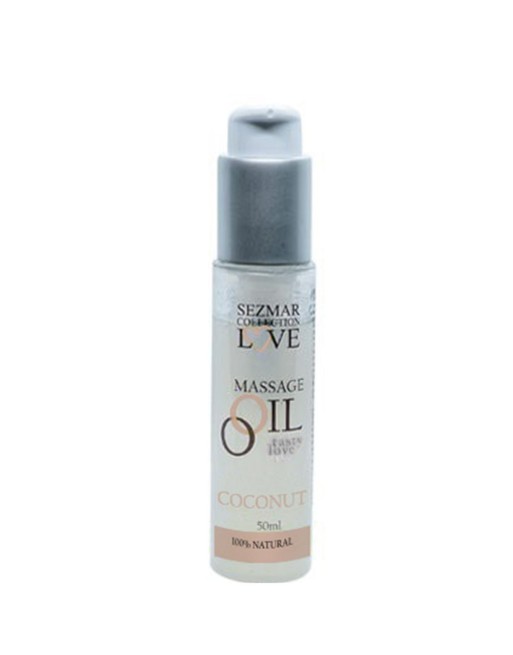 Huile de massage 100% naturelle noix de coco 50ml - SEZ076 Huile de massage 100% naturelle noix de coco 50ml - SEZ076
