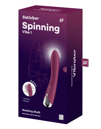 Vibromasseur USB tête rotative point G rouge Spinning Vibe 1 Satisfyer - CC597855