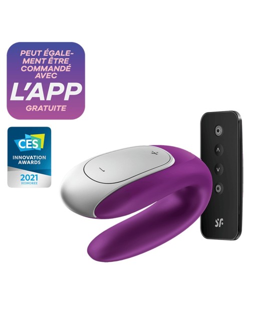 Sextoy de couple vibrant USB connecté Double Fun violet - CC5972560201 Sextoy de couple vibrant USB connecté Double Fun violet - CC5972560201
