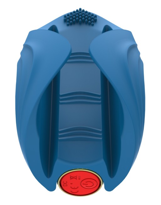 Masturbateur vibrant bleu en silicone, USB MILO - WS-NV524 Masturbateur vibrant bleu en silicone, USB MILO - WS-NV524