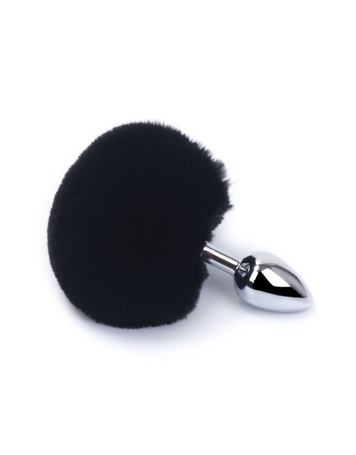 Plug anal aluminium avec pompon noir Taille S - RY-001MPJ-018BLK Plug anal aluminium avec pompon noir Taille S - RY-001MPJ-018BLK