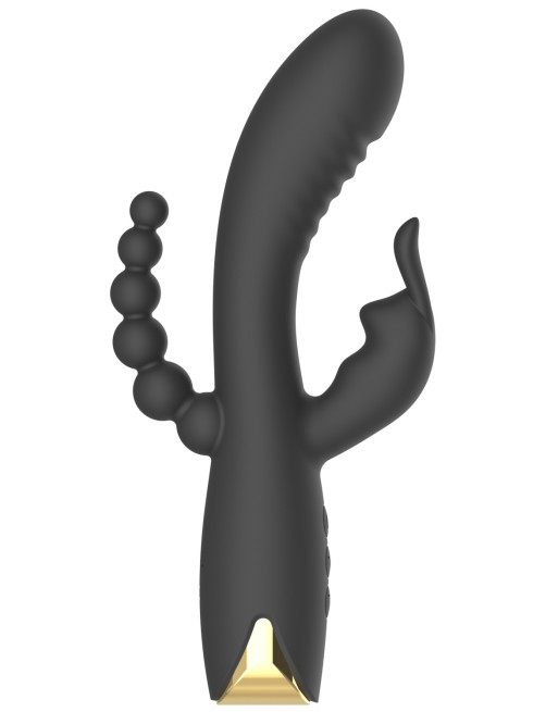 Vibromasseur triple stimulation très puissant noir USB - WS-NV062BLK Vibromasseur triple stimulation très puissant noir USB - WS-NV062BLK