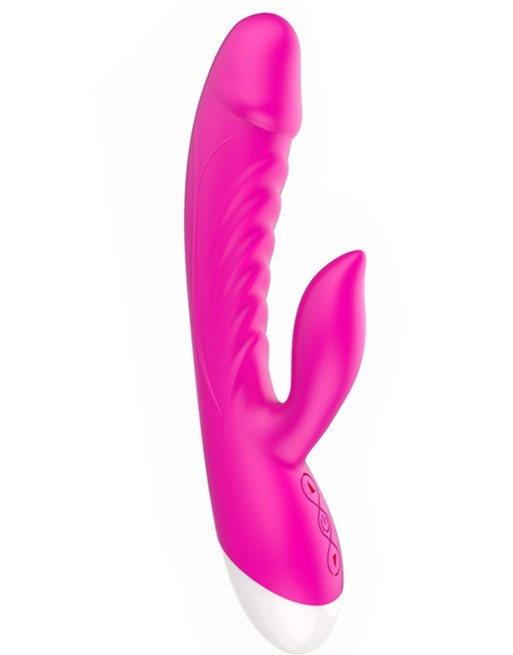 Vibromasseur rabbit rose 10 programmes USB - CR-CAV019 Vibromasseur rabbit rose 10 programmes USB - CR-CAV019