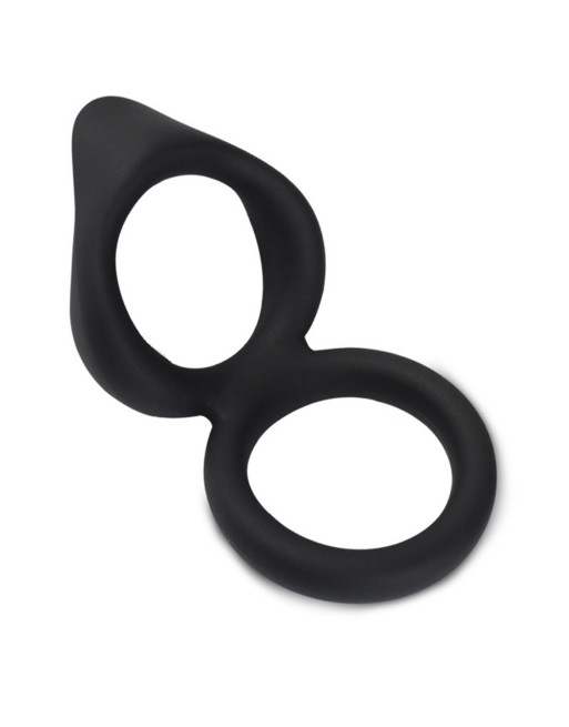 Double cockring noir en silicone - WS-NV508B Double cockring noir en silicone - WS-NV508B
