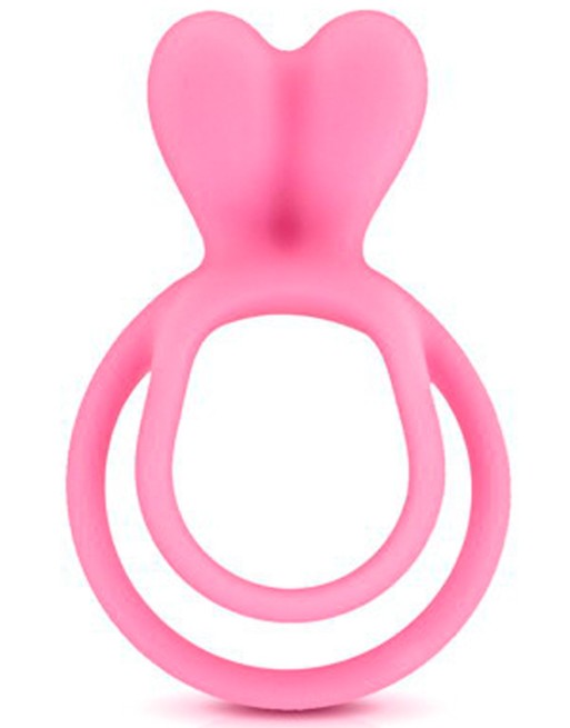 Double cockring rose avec stimulateur de clitoris - CC5710050050 Double cockring rose avec stimulateur de clitoris - CC5710050050