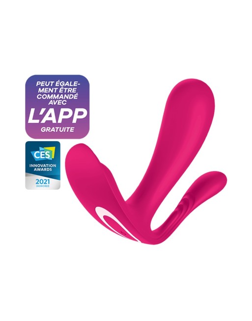 3 en 1 Vibromasseurs et stimulateur clitoridien rose connecté Top Secret Satisfyer - CC597755 3 en 1 Vibromasseurs et stimulateur clitoridien rose connecté Top Secret Satisfyer - CC597755