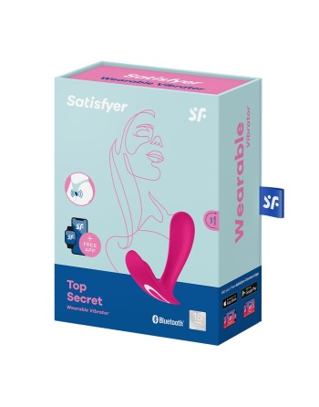 2 en 1 Vibromasseur et stimulateur clitoridien rose connecté Top Secret Satisfyer - CC597753