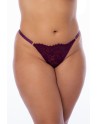 Nuisette en dentelle grande taille bordeaux et string assorti - MAL7554XWINE Nuisette en dentelle grande taille bordeaux et string assorti - MAL7554XWINE