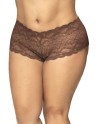 Shorty grande taille en dentelle couleur cacao - MAL90XCOCO Shorty grande taille en dentelle couleur cacao - MAL90XCOCO
