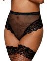 String résille taille haute avec porte-jarretelles noir - DG1478BLK String résille taille haute avec porte-jarretelles noir - DG1478BLK