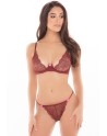 Ensemble 2 pièces  avec soutien-gorge à armatures et string dentelle - REN53024-BUR Ensemble 2 pièces  avec soutien-gorge à armatures et string dentelle - REN53024-BUR