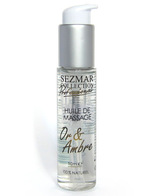 Huile de massage professionnelle Or Ambre 100% naturelle 50 ml - SEZ094 Huile de massage professionnelle Or Ambre 100% naturelle 50 ml - SEZ094