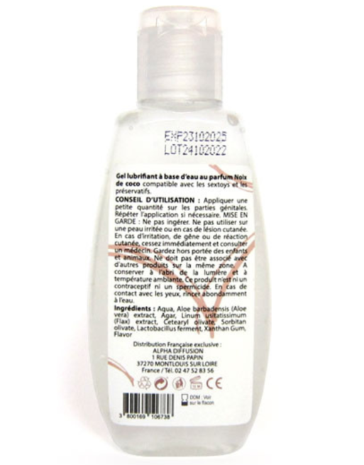Lubrifiant à base d'eau 100% naturel Noix de Coco 90 ml - SEZ087 Lubrifiant à base d'eau 100% naturel Noix de Coco 90 ml - SEZ087