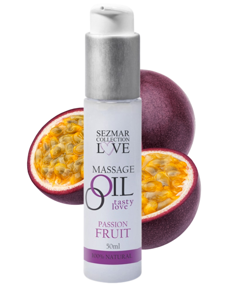Huile de massage comestible Fruit de la passion 50ml - SEZ052