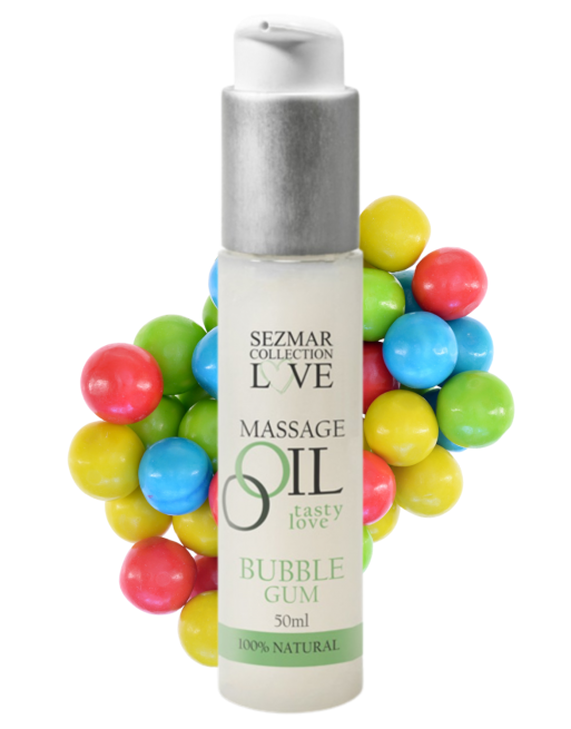 Huile de massage comestible bubble gum 50ml - SEZ051 Huile de massage comestible bubble gum 50ml - SEZ051