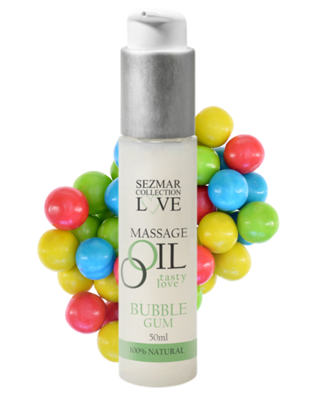 Huile de massage comestible bubble gum 50ml - SEZ051