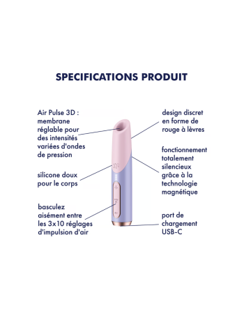Stimulateur clitoridien de voyage Bold Kiss Satisfyer - CC597873