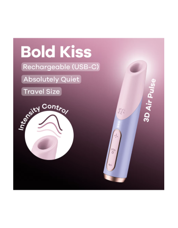 Stimulateur clitoridien de voyage Bold Kiss Satisfyer - CC597873
