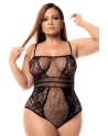 Body grande taille résille noire - MAL1103XBLK