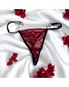 String bordeaux avec anneaux détachables - PM05GOPC-BRED