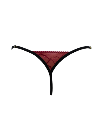 String bordeaux avec anneaux détachables - PM05GOPC-BRED