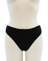 Culotte noire en dentelle avec nœud en satin - PF09LBLK