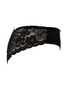 Culotte noire en dentelle avec nœud en satin - PF09LBLK