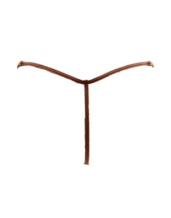 String en dentelle taupe ouvert avec chaînes dorées - PA01MTAUPE