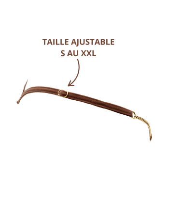 String en dentelle taupe ouvert avec chaînes dorées - PA01MTAUPE