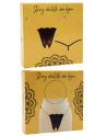 String en dentelle marron ouvert avec chaînes dorées - PA01MBRW