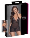 Nuisette noire en dentelle et résille transparente avec string - R2741334 Nuisette noire en dentelle et résille transparente avec string - R2741334