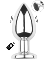 Plug vibrant acier inoxydable anal taille M avec télécommande, USB - RY-207-M