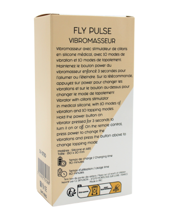 Vibromasseur FLY PULSE Papillon à Double Action Télécommandé - SX-ST30