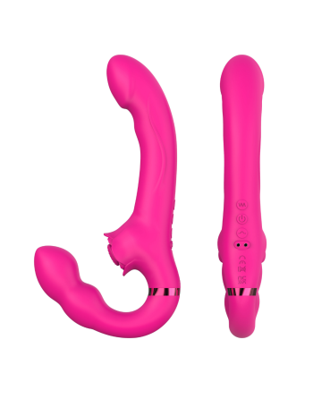 Vibromasseur ROSEA Strap-on Triple Action Télécommandé - SAV190