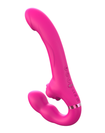 Vibromasseur ROSEA Strap-on Triple Action Télécommandé - SAV190