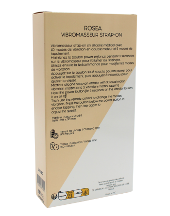 Vibromasseur ROSEA Strap-on Triple Action Télécommandé - SAV190