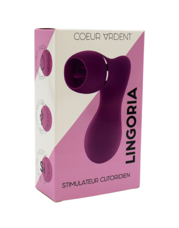Stimulateur Clitoridien LINGORIA 2 en 1 Succion  Léchage - BY17-25