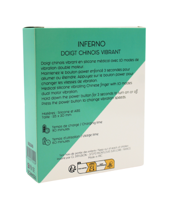 Doigt Vibrant à Double Moteur INFERNO - BQ249