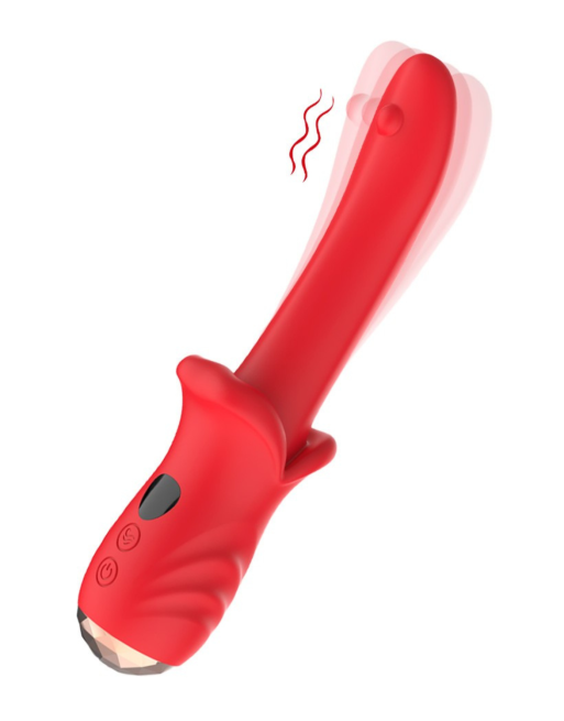 Vibromasseur Rouge Ultra-Souple KISS – USK-V35