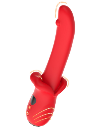 Vibromasseur Rouge Ultra-Souple KISS – USK-V35
