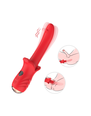 Vibromasseur Rouge Ultra-Souple KISS – USK-V35