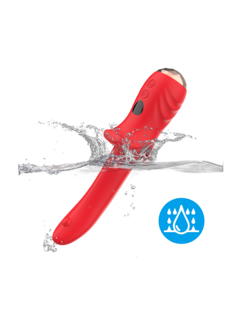 Vibromasseur Rouge Ultra-Souple KISS – USK-V35