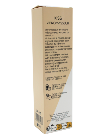 Vibromasseur Rouge Ultra-Souple KISS – USK-V35