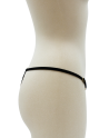String noir en dentelle avec bijou et chaîne dorée - PM06G-BBLK