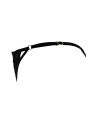 Tanga noir en dentelle avec bijou losanges dorés - PM01GBLK