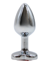 Plug bijou coeur en aluminium bijou rouge Small - RY-013RED