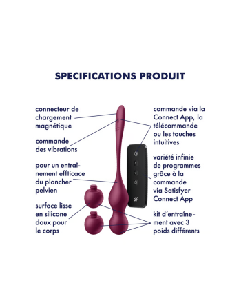 Boules de geisha vibrantes Satisfyer Love Birds Vary - CC597876