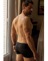 Boxer noir rayé opaque et transparent - LM2906-67BLK Boxer noir rayé opaque et transparent - LM2906-67BLK
