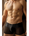 Boxer noir rayé opaque et transparent - LM2906-67BLK Boxer noir rayé opaque et transparent - LM2906-67BLK