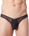 String noir sexy avec fine résille - LM805-57BLK String noir sexy avec fine résille - LM805-57BLK